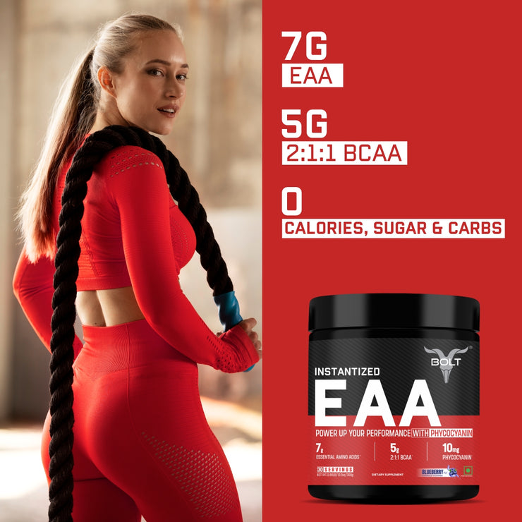 Bolt Instantized EAA | Full Spectrum EAAs & BCAA | All 9 Essential Amino Acids | Intra Workout