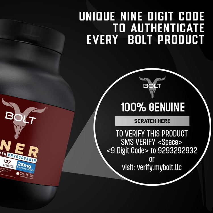 Bolt Mass Gainer with 25mg Phycocyanin, 25g Protein, 75g Carbs & 412 Calories | For Muscle Gainer & Weight Gain Objectives