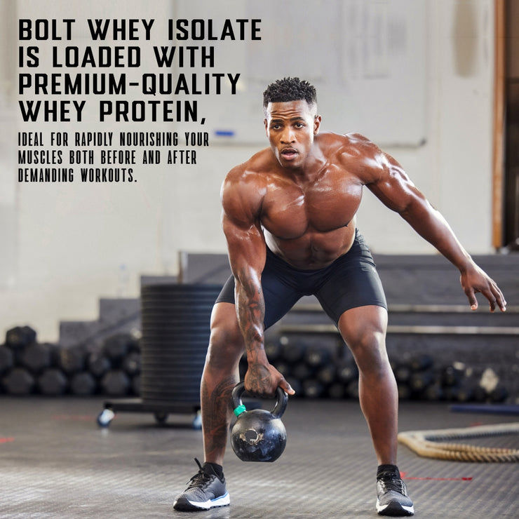 Bolt Whey Isolate Protein | With Superfood PHYCOCYANIN | USA Formulation & Origin |Muscle Building |Bone Strength, Immunity, Healthy Skin, Hair & Nails